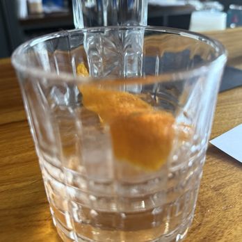 Table Salt - 2/3 consumed old-fashioned - Seafood Near Me - Bar Harbor, Maine