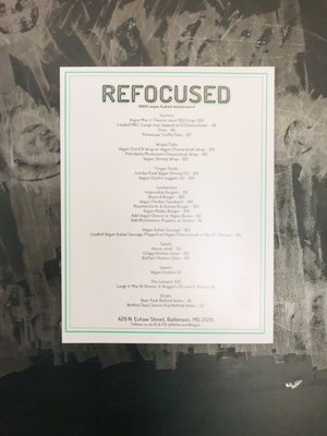 Menu photo 5 Refocused Vegan Baltimore, MD
