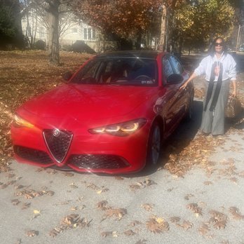 Faulkner Maserati - My loaner car for the day, a red  Alpha Romeo Giulia, while my Stelvio gets inspected and 10,000 mile check-up - Car Dealers Near Me - Mechanicsburg, Pennsylvania