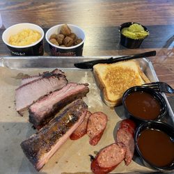 Soulman's Bar-B-Que - 3 meat plate (partially eaten).