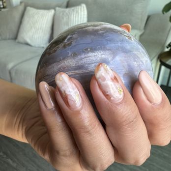 The Nail Room - A few weeks after with my crystal to compare marbling hehe - Nail Salons Near Me - Los Angeles, California