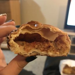 Eggplant parm empanada. Eggplant parm empanada.