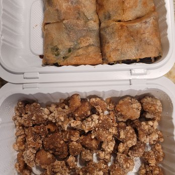 Kung Fu Kitchen - Scallion pancake with beef and Taiwanese popcorn chicken - Chinese Near Me - Garden City, New York