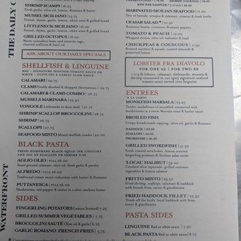 The Daily Catch - Menu - Italian Near Me - Boston, Massachusetts