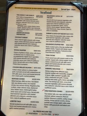 Menu photo 1 Solomon's Landing Cabo San Lucas, BCS