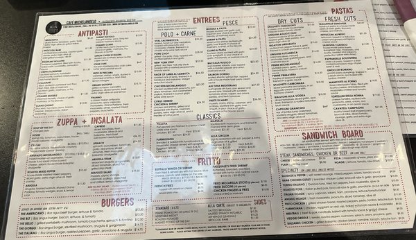 Menu photo 3 Cafe Michelangelo Philadelphia, PA