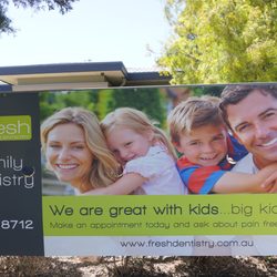 Fresh Dentistry - Street view banner signage