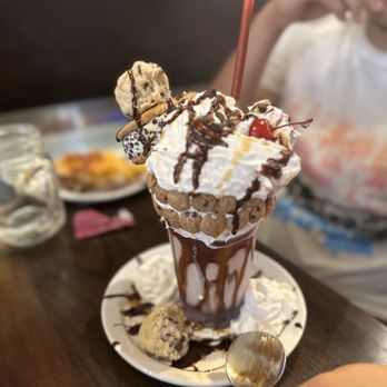 Boston Burger - a chocolate milkshake with whipped cream, ice cream, chocolate sauce, and sprinkles - Burgers Near Me - Boston, Massachusetts