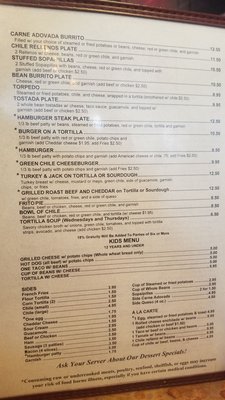 Menu photo 8 Duran's Station Albuquerque, NM