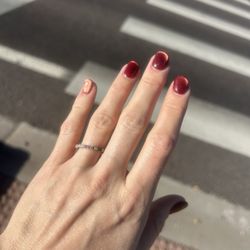 Ivy Nails Orchard Park - Hard gel with cat eye on top
