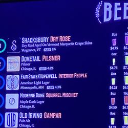 Beer Shop - Beer Menu