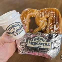 LeeBell's Mercantile - Grilled Soft Pretzels and the cutest cup of Espresso!