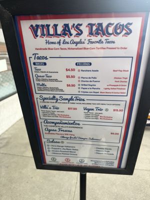 Menu photo 1 Villa's Tacos Los Angeles, CA Menu photo 1 Villa's Tacos Los Angeles, CA