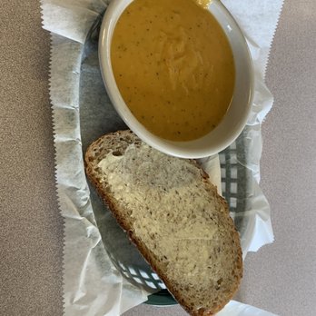 2 Chef's Souparee - Butternut squash soup and multigrain bread. - Soup Near Me - Lake Worth, Florida