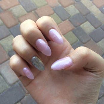 Jasmine Spa Nails - Love my nails! I got a full set with an almond shape. - Nail Salons Near Me - Pasadena, California