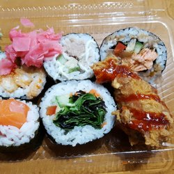 Nurimaru Sushi & Donburi - Assorted Sushi Rolls + Korean-style fried chicken drum stick