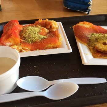 Masri Sweets - Kanafeh, rosewater syrup, and burma with ashta. - Bakeries Near Me - Dearborn, Michigan Masri Sweets - Kanafeh, rosewater syrup, and burma with ashta. - Bakeries Near Me - Dearborn, Michigan