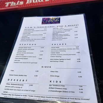 Vibez Bar & Grill - Menu - Bars Near Me - Kannapolis, North Carolina Vibez Bar & Grill - Menu - Bars Near Me - Kannapolis, North Carolina