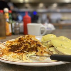 Southside Grill - Eggs Benedict with hash browns (I love A1 on my potatoes)