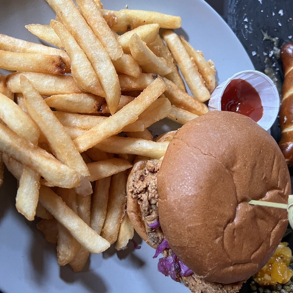 Batson River Brewing & Distilling - Kennebunk - Fried chicken sandwich , yum. Great fries. - Breweries Near Me - Kennebunk, Maine Batson River Brewing & Distilling - Kennebunk - Fried chicken sandwich , yum. Great fries. - Breweries Near Me - Kennebunk, Maine