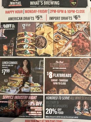 Menu photo 8 Twin Peaks Henderson, NV