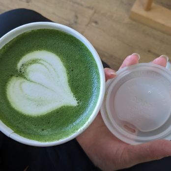 Black Bird Bookstore and Cafe - Matcha latte with whole milk - Bookstores Near Me - San Francisco, California