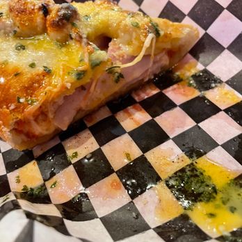 Stuft Pizza & Brewing - Inside of Ham & Cheese Calzone. - Pizza Near Me - San Clemente, California Stuft Pizza & Brewing - Inside of Ham & Cheese Calzone. - Pizza Near Me - San Clemente, California
