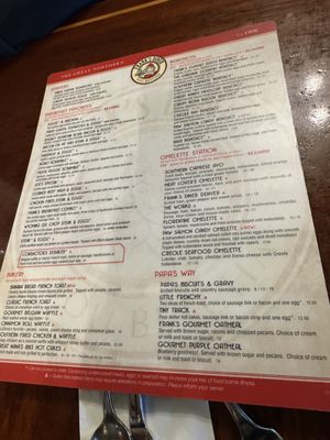 Menu photo 2 Frank's Diner Spokane, WA Menu photo 2 Frank's Diner Spokane, WA