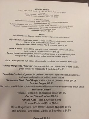 Menu photo 2 Corner Stone North Vancouver, BC Menu photo 2 Corner Stone North Vancouver, BC