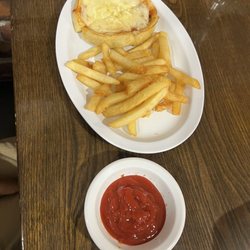 Kids pizza and fries