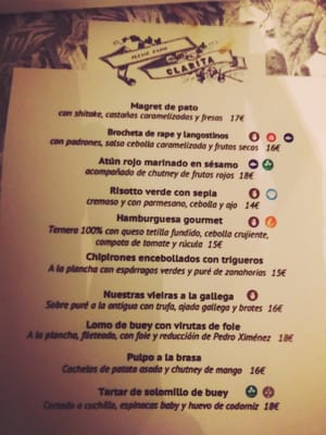 Menu photo 3 Clarita Madrid, M