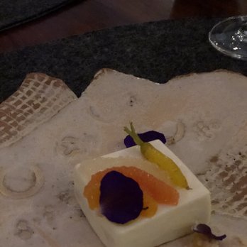 Aubergine - Cheesecake with fruit and a super cute baby carrot. - New American Near Me - Carmel, California