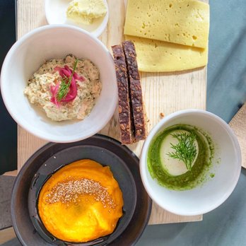 Kantine - Brunch board - trout, havarti, bread, squash, and egg. - Scandinavian Near Me - San Francisco, California Kantine - Brunch board - trout, havarti, bread, squash, and egg. - Scandinavian Near Me - San Francisco, California