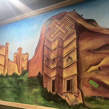 Axum Ethiopian Restaurant - Ethiopian art on the wall - Ethiopian Near Me - Indianapolis, Indiana