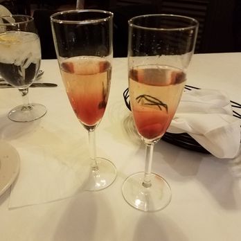 Hearth - complimentary cocktails for our anniversary. Moscato & berry Cassis - American Near Me - Peoria Heights, Illinois
