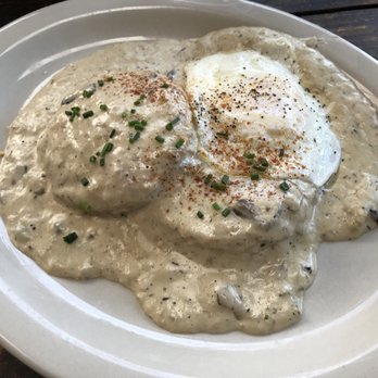 Pine State Biscuits - mondyball. biscuits, over easy egg, and mushroom gravy - Southern Near Me - Portland, Oregon Pine State Biscuits - mondyball. biscuits, over easy egg, and mushroom gravy - Southern Near Me - Portland, Oregon