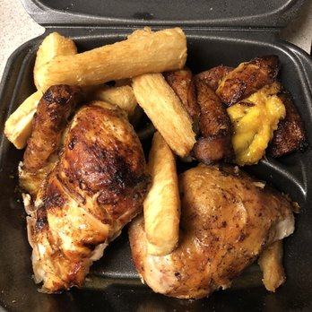 Lima's Chicken - 1/2 chicken w/ yucca and plantains - Peruvian Near Me - Catonsville, Maryland