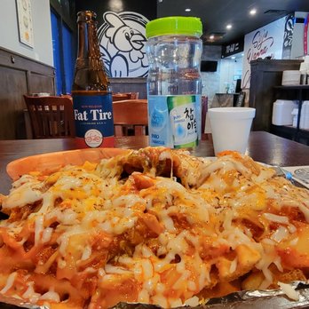 Chi Spot - Kimchi Mountain! LOL Waffle Fries, Kimchi, & mozzarella at No.1 Plus Chicken - Chicken Shop Near Me - Richardson, Texas Chi Spot - Kimchi Mountain! LOL Waffle Fries, Kimchi, & mozzarella at No.1 Plus Chicken - Chicken Shop Near Me - Richardson, Texas
