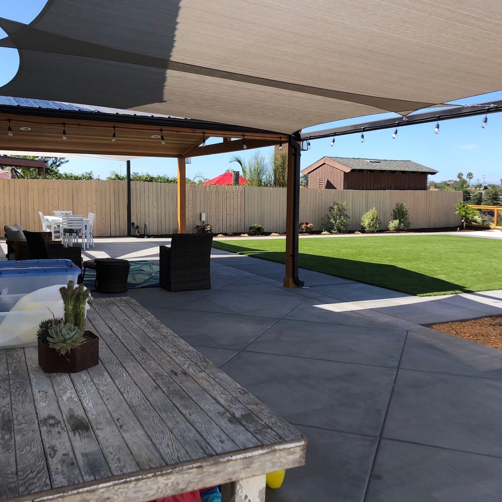 Smart Landscape - Shade sails with metal frame structure - Landscaping Near Me - San Diego, California Smart Landscape - Shade sails with metal frame structure - Landscaping Near Me - San Diego, California