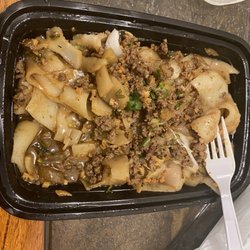 Thai by Thai - Hand cut noodle and ground beef.
