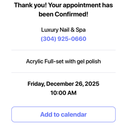 My appointment time My appointment time