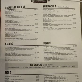 Maplewood Kitchen and Bar - Menu Summer 2025 - Breakfast & Brunch Near Me - Cincinnati, Ohio