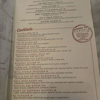 Culinary Dropout - Menu 1 - New American Near Me - Gilbert, Arizona