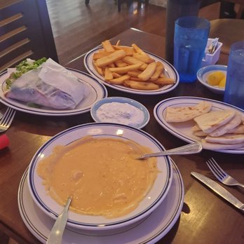 Lefteris Gyro - Lobster Bisque to start - Greek Near Me - Tarrytown, New York Lefteris Gyro - Lobster Bisque to start - Greek Near Me - Tarrytown, New York