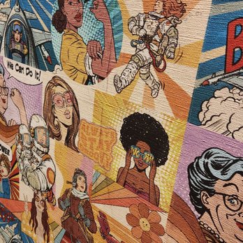 Either-Or - Bathroom vinyl wallpaper.  So fun! - Salad Near Me - Des Moines, Iowa