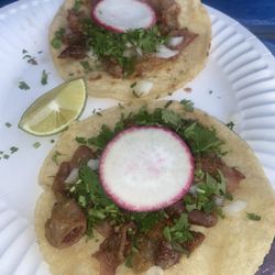 Tacos de Tripas/ beef tripe.