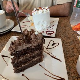 Chocolate cake and tres leches Chocolate cake and tres leches