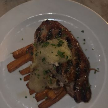 Emerson's - PORK CHOP Ginger scallion stuffed pork chop, pear miso sauce, roasted heirloom carrots $32 - Cocktail Bars Near Me - Pittsburgh, Pennsylvania