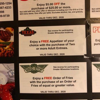 Texas Roadhouse - Coupon - Steakhouses Near Me - New Berlin, Wisconsin