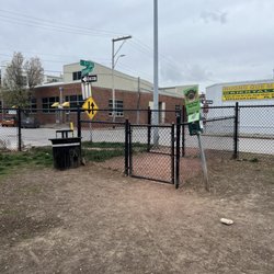 River Market Dog Park - Entrance with dog waste bags